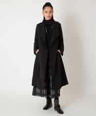 RBFAF67230 HIROKO BIS(ヒロコ ビス) ボーダーネックスパンコールニットプルオーバー グレー