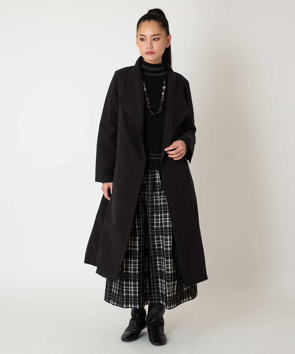 RBFAF67230 HIROKO BIS(ヒロコ ビス) ボーダーネックスパンコールニットプルオーバー グレー