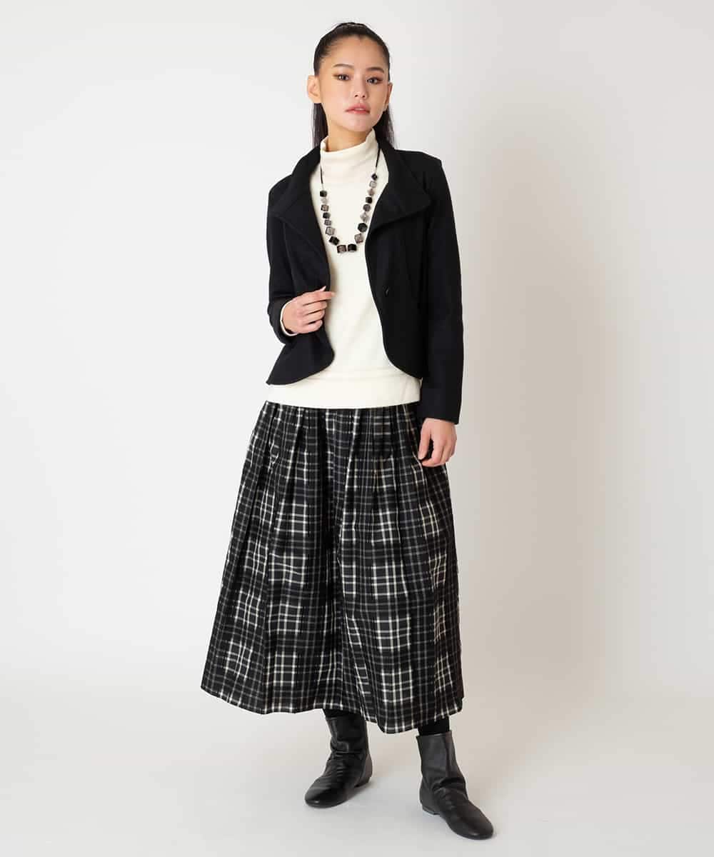 RBFAF67230 HIROKO BIS(ヒロコ ビス) ボーダーネックスパンコールニットプルオーバー グレー