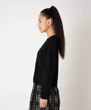 RBFAF71390 HIROKO BIS(ヒロコ ビス) レースドッキングニットプルオーバー ブラック