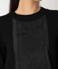 RBFAF71390 HIROKO BIS(ヒロコ ビス) レースドッキングニットプルオーバー ブラック