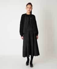 RBFAF71390 HIROKO BIS(ヒロコ ビス) レースドッキングニットプルオーバー ブラック