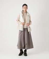 RBFAG31330 HIROKO BIS(ヒロコ ビス) 異素材MIXインターシャニットプルオーバー カーキ