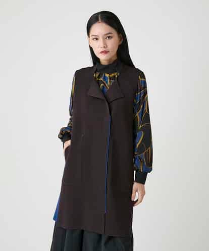 RBFAG45390 HIROKO BIS バイカラーニットロングジレ