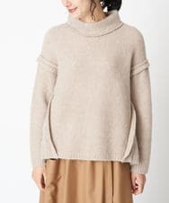 RBFAT28390 HIROKO BIS(ヒロコ ビス) ステッチデザインニットプルオーバー ベージュ