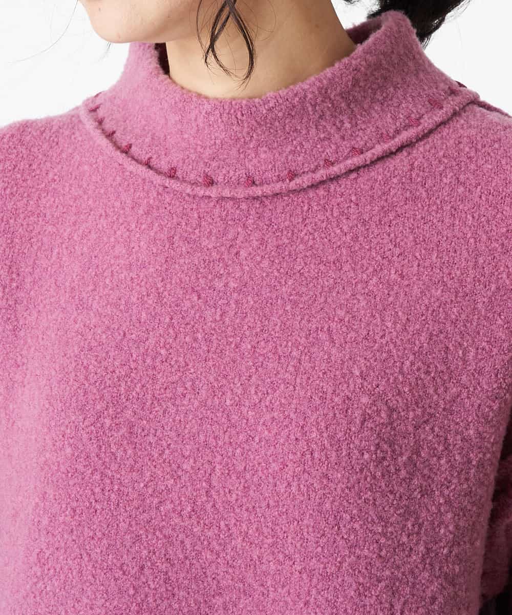 RBFAT28390 HIROKO BIS(ヒロコ ビス) ステッチデザインニットプルオーバー パープル