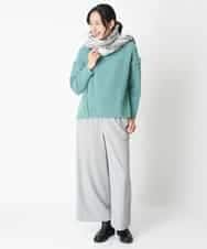 RBFAT28390 HIROKO BIS(ヒロコ ビス) ステッチデザインニットプルオーバー パープル