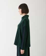RBFAV02360 HIROKO BIS(ヒロコ ビス) アシンメトリーストライプニットプルオーバー グリーン