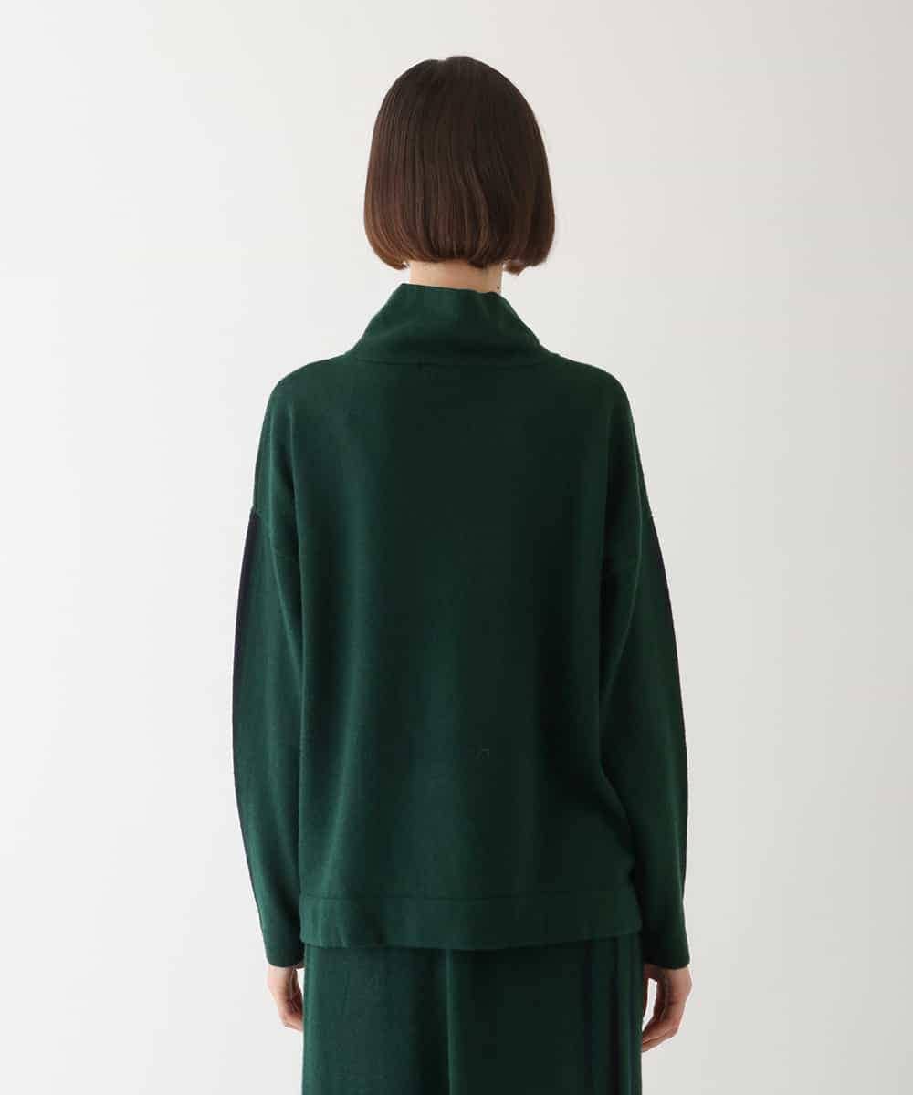 RBFAV02360 HIROKO BIS(ヒロコ ビス) アシンメトリーストライプニットプルオーバー グリーン
