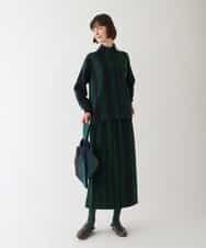 RBFAV02360 HIROKO BIS(ヒロコ ビス) アシンメトリーストライプニットプルオーバー グリーン