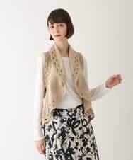 RBFAV05390 HIROKO BIS(ヒロコ ビス) 【2WAY】ストレッチウールアイレットベスト ベージュ