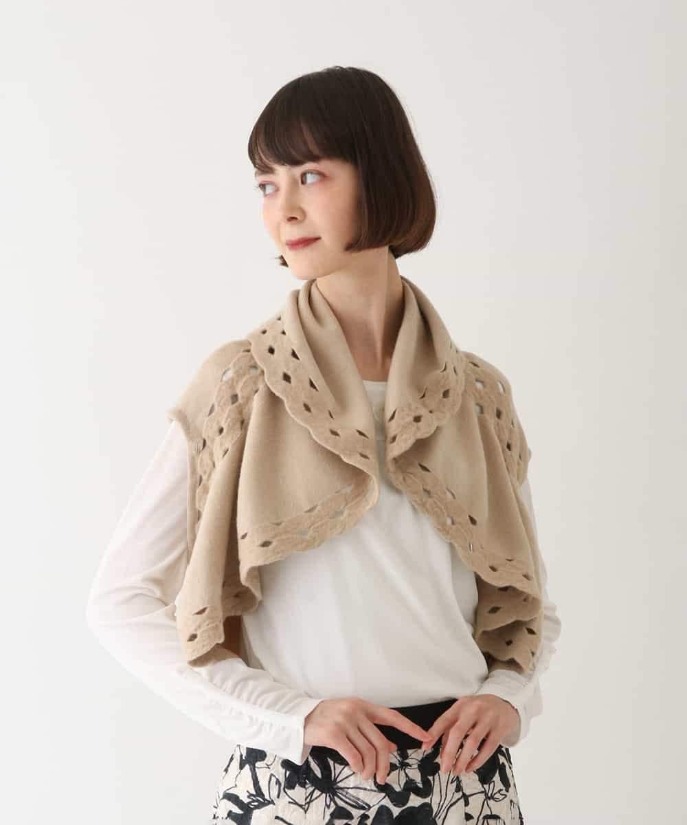 RBFAV05390 HIROKO BIS(ヒロコ ビス) 【2WAY】ストレッチウールアイレットベスト ベージュ