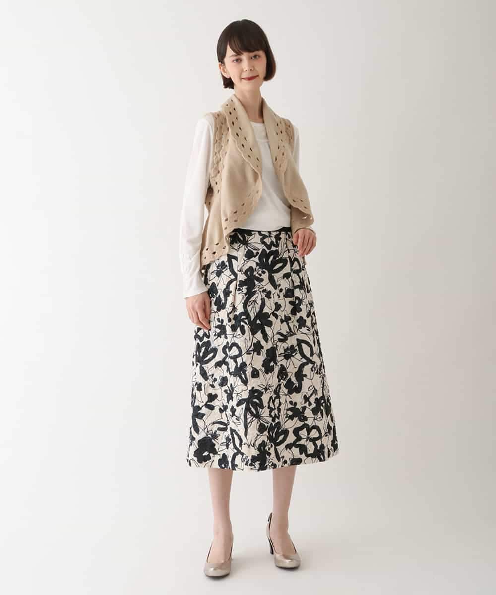 RBFAV05390 HIROKO BIS(ヒロコ ビス) 【2WAY】ストレッチウールアイレットベスト ベージュ