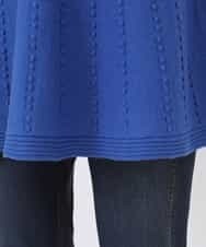 RBFAW33330 HIROKO BIS(ヒロコ ビス) ポコポコデザインニットチュニック ブルー