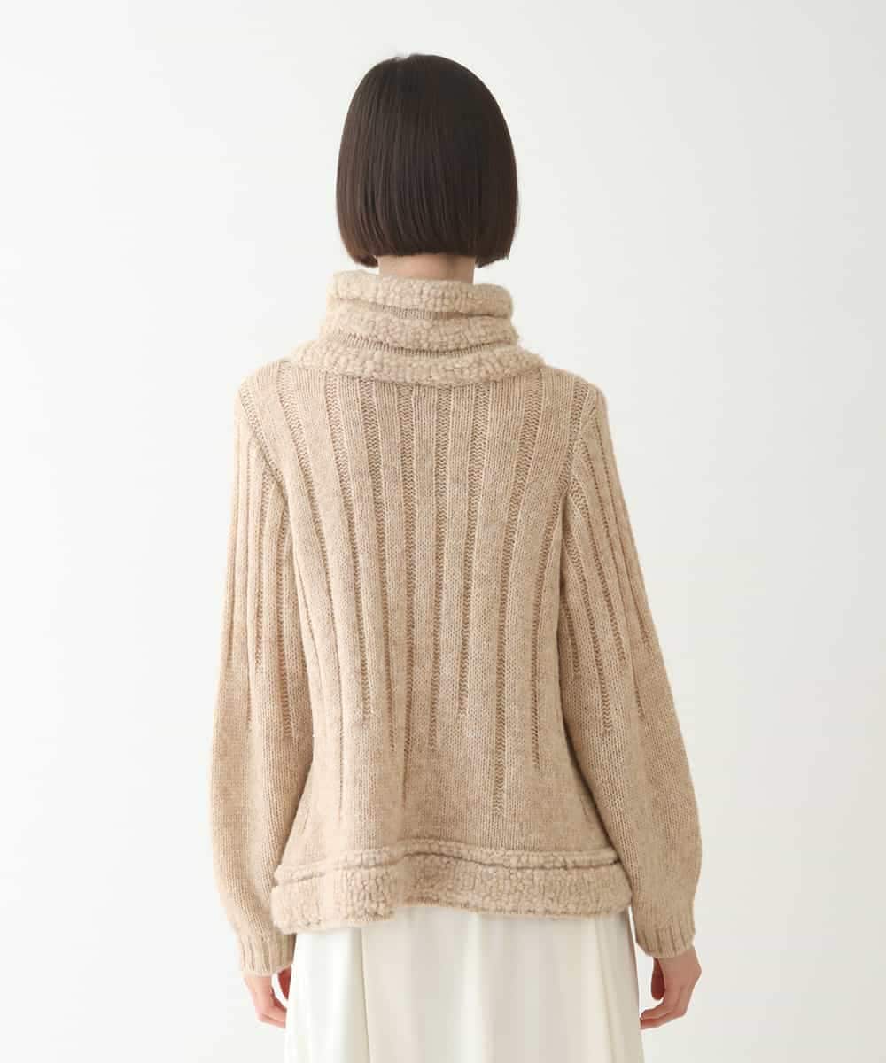 RBFAX10330 HIROKO BIS(ヒロコ ビス) ヘアリーウールニットプルオーバー ベージュ
