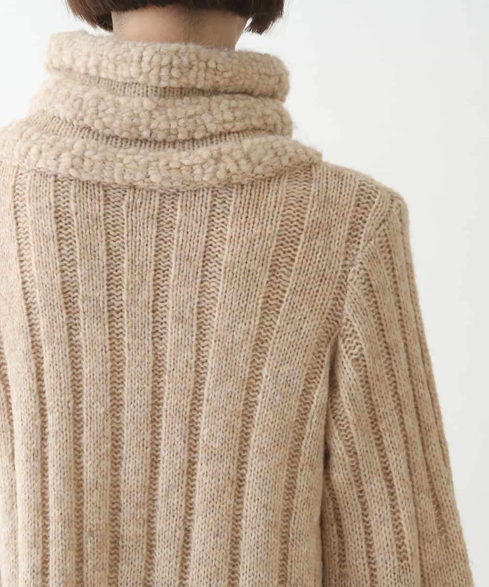RBFAX10330 HIROKO BIS(ヒロコ ビス) ヘアリーウールニットプルオーバー ベージュ