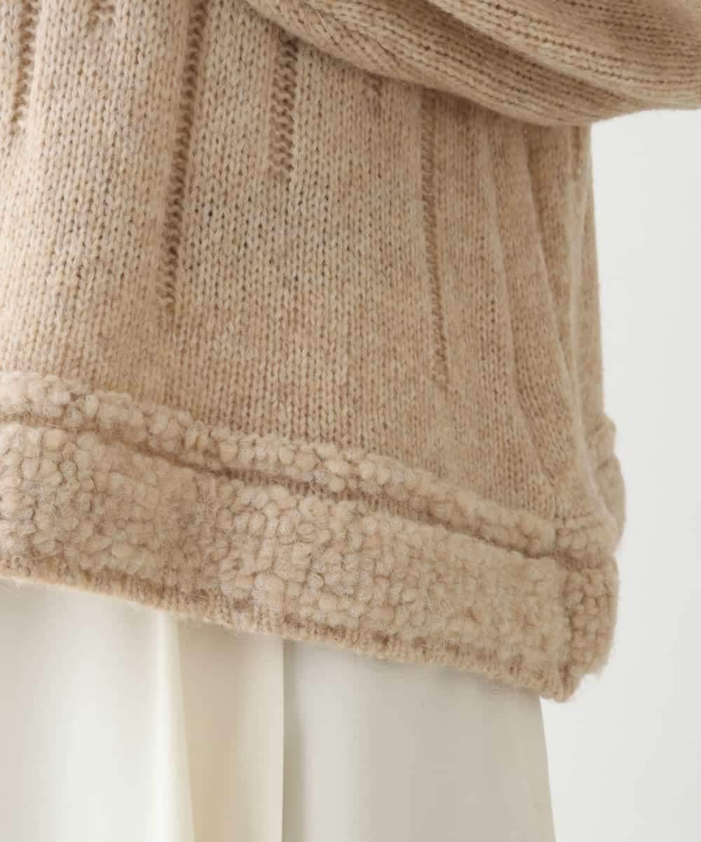 RBFAX10330 HIROKO BIS(ヒロコ ビス) ヘアリーウールニットプルオーバー ベージュ
