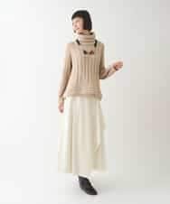 RBFAX10330 HIROKO BIS(ヒロコ ビス) ヘアリーウールニットプルオーバー ベージュ