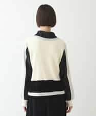 RBFAX15390 HIROKO BIS(ヒロコ ビス) フェザーヤーンジャカードニットカーディガン ブラック