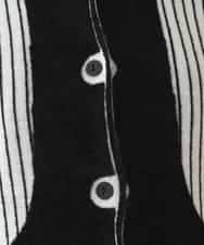 RBFAX15390 HIROKO BIS(ヒロコ ビス) フェザーヤーンジャカードニットカーディガン ブラック