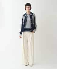 RBFAX15390 HIROKO BIS(ヒロコ ビス) フェザーヤーンジャカードニットカーディガン ブラック