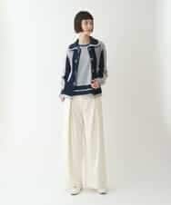 RBFAX15390 HIROKO BIS(ヒロコ ビス) フェザーヤーンジャカードニットカーディガン ブラック