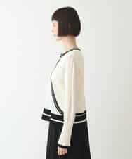 RBFAX16330 HIROKO BIS(ヒロコ ビス) フェザーヤーンジャカードニットプルオーバー ブラック