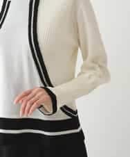 RBFAX16330 HIROKO BIS(ヒロコ ビス) フェザーヤーンジャカードニットプルオーバー ブラック