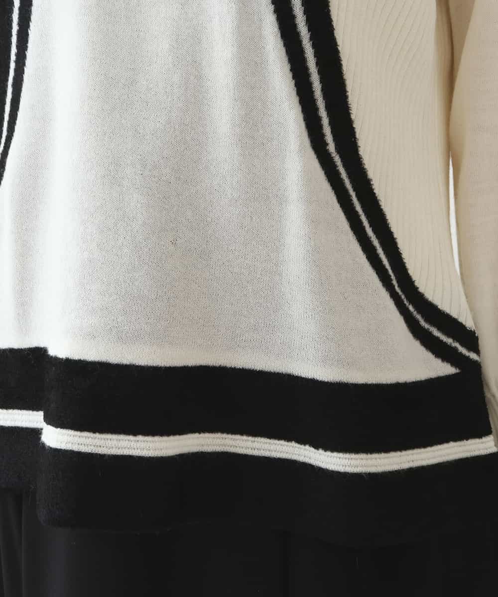 RBFAX16330 HIROKO BIS(ヒロコ ビス) フェザーヤーンジャカードニットプルオーバー ブラック