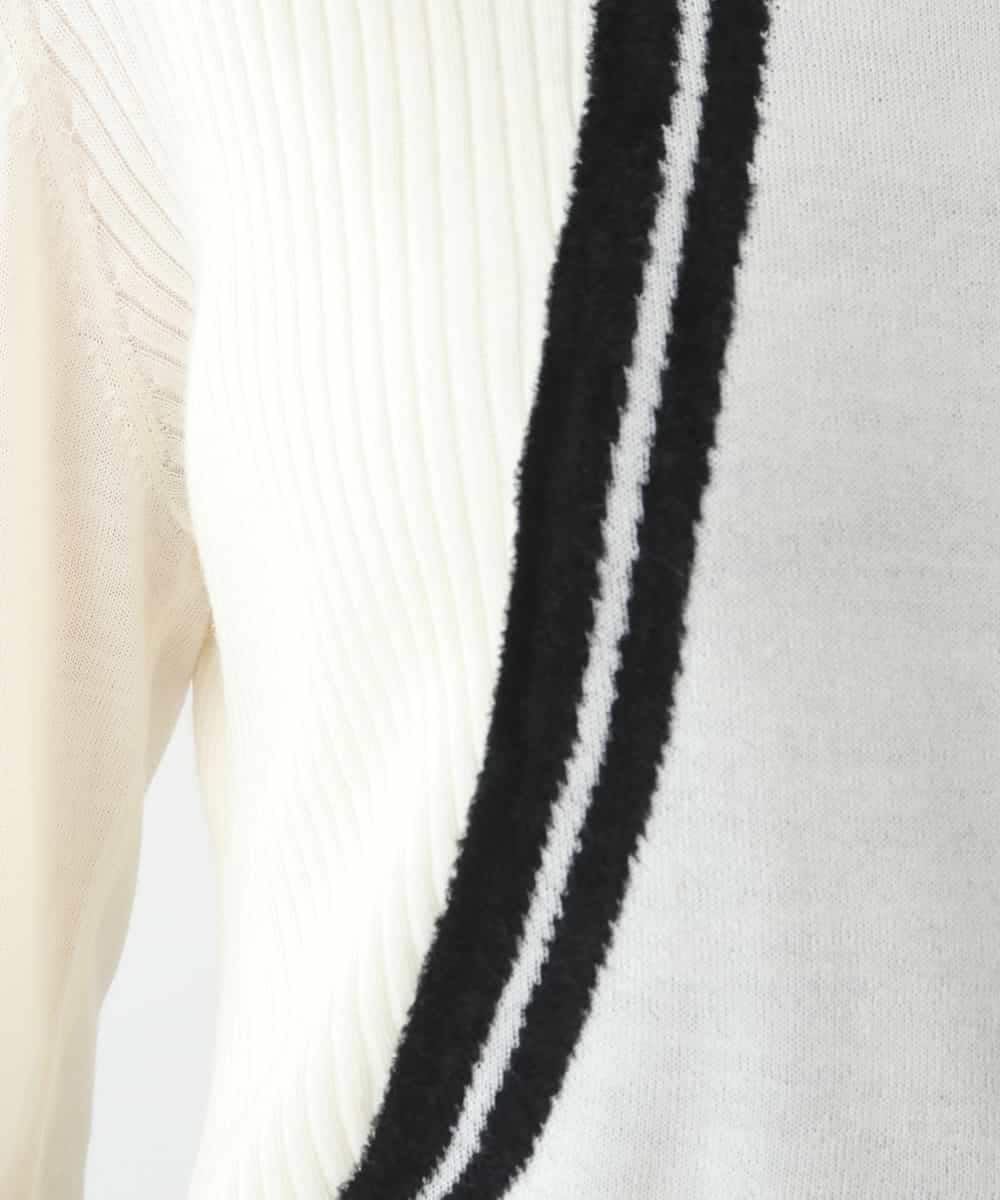 RBFAX16330 HIROKO BIS(ヒロコ ビス) フェザーヤーンジャカードニットプルオーバー ブラック