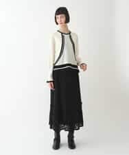 RBFAX16330 HIROKO BIS(ヒロコ ビス) フェザーヤーンジャカードニットプルオーバー ブラック