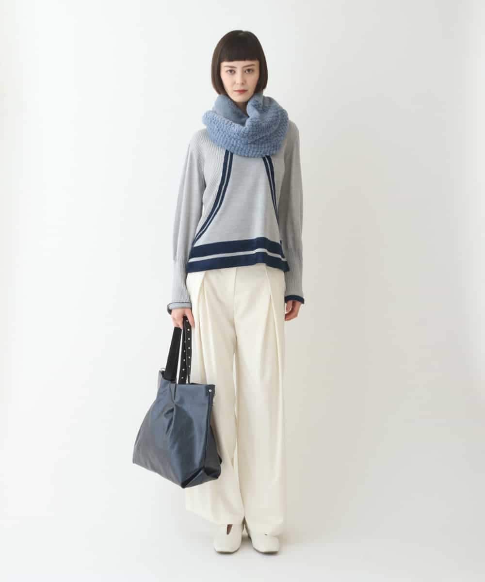 RBFAX16330 HIROKO BIS(ヒロコ ビス) フェザーヤーンジャカードニットプルオーバー ブラック