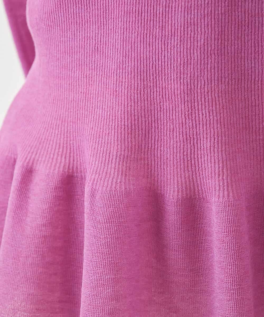 RBFCB76230 HIROKO BIS(ヒロコ ビス) ダブルハイネックペプラムニットプルオーバー パープル