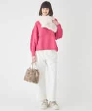 RBFCE86330 HIROKO BIS(ヒロコ ビス) バルキーニットデザインプルオーバー ピンク