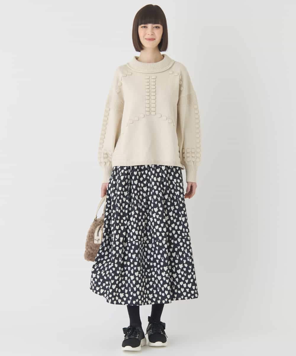 RBFCE86330 HIROKO BIS(ヒロコ ビス) バルキーニットデザインプルオーバー ピンク