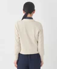 RBFDD01330 HIROKO BIS(ヒロコ ビス) ボーダーミックスニットカーディガン ベージュ