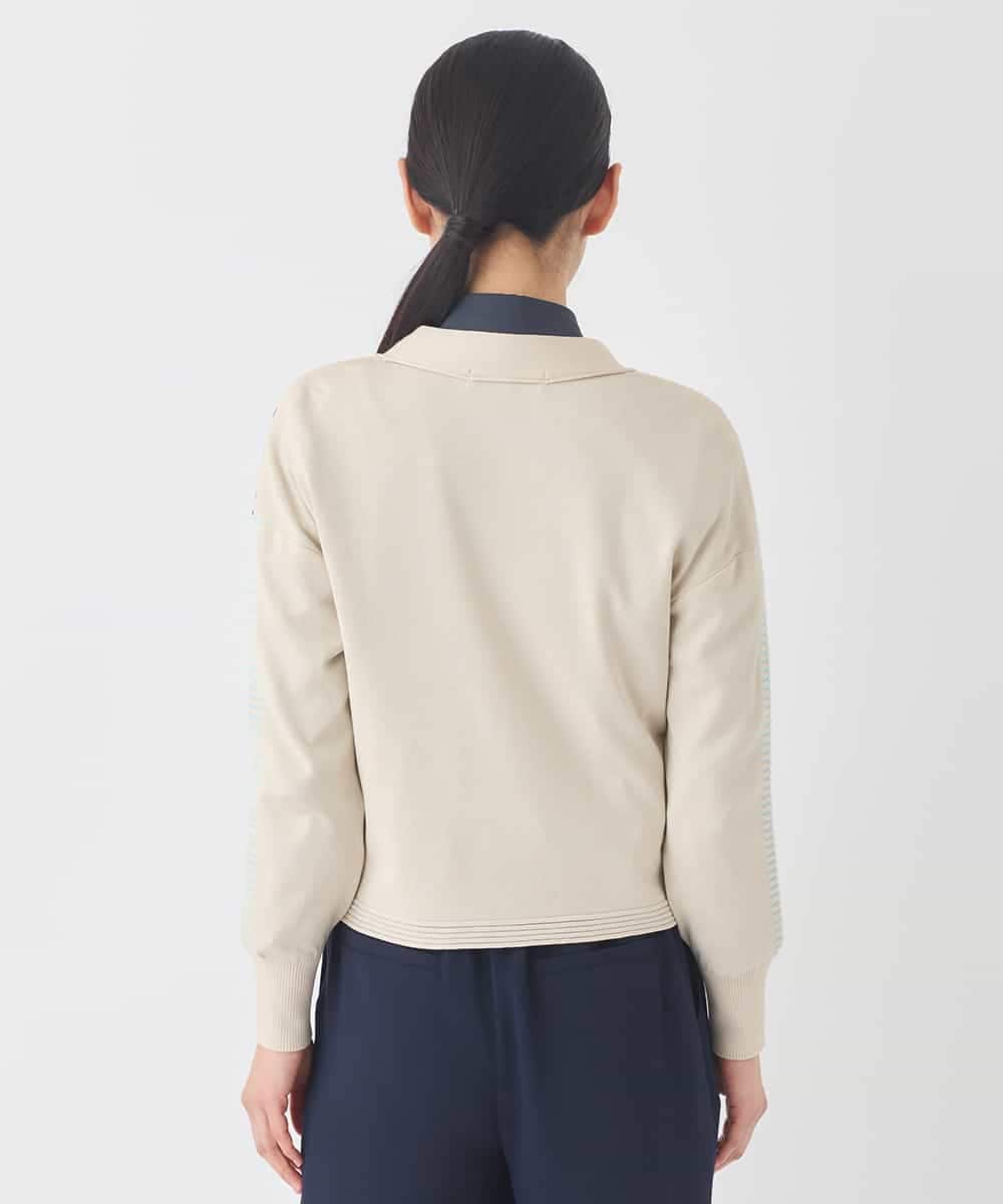 RBFDD01330 HIROKO BIS(ヒロコ ビス) ボーダーミックスニットカーディガン ベージュ