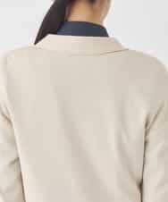 RBFDD01330 HIROKO BIS(ヒロコ ビス) ボーダーミックスニットカーディガン ベージュ