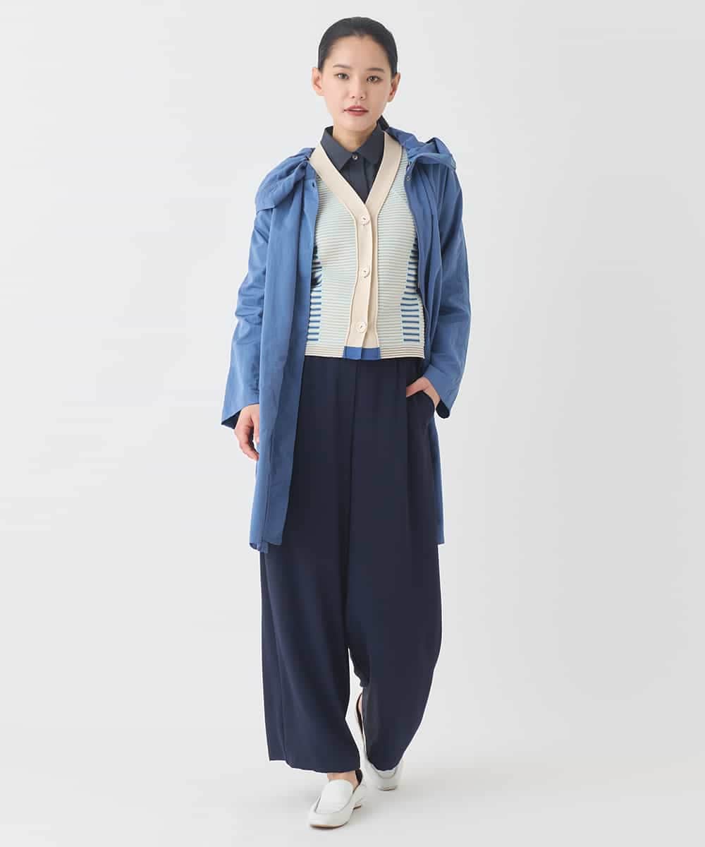 RBFDD01330 HIROKO BIS(ヒロコ ビス) ボーダーミックスニットカーディガン ベージュ