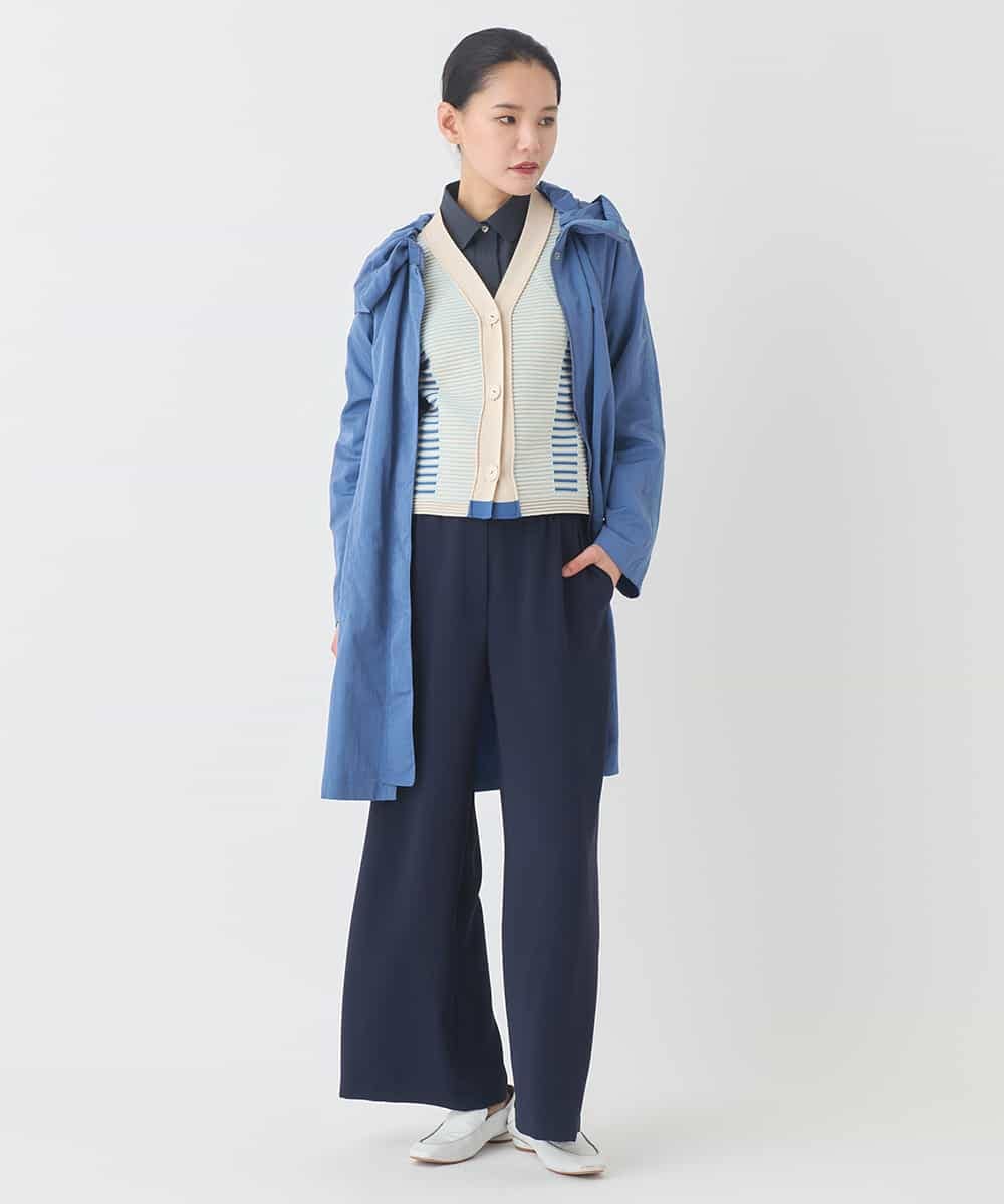 RBFDD01330 HIROKO BIS(ヒロコ ビス) ボーダーミックスニットカーディガン ベージュ