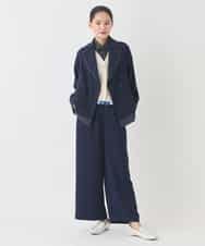 RBFDD01330 HIROKO BIS(ヒロコ ビス) ボーダーミックスニットカーディガン ベージュ