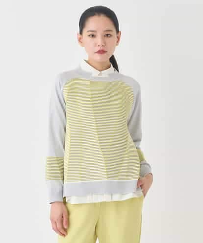 RBFDD02290  ボーダーミックスニットプルオーバー