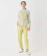 RBFDD02290 HIROKO BIS(ヒロコ ビス) ボーダーミックスニットプルオーバー イエロー