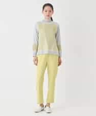 RBFDD02290 HIROKO BIS(ヒロコ ビス) ボーダーミックスニットプルオーバー イエロー