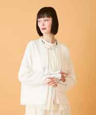 RBFED20330 HIROKO BIS(ヒロコ ビス) ステッチアクセントミラノリブカーディガン ホワイト