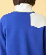 RBFED25290 HIROKO BIS(ヒロコ ビス) アーティスティックジャガードニットプルオーバー ライトブルー