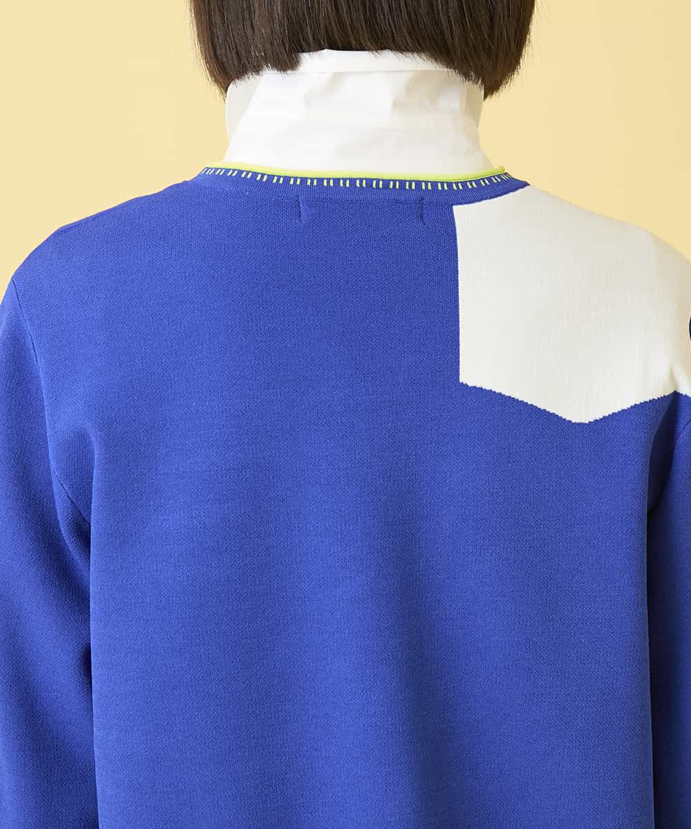 RBFED25290 HIROKO BIS(ヒロコ ビス) アーティスティックジャガードニットプルオーバー ライトブルー