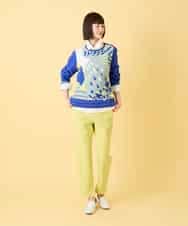 RBFED25290 HIROKO BIS(ヒロコ ビス) アーティスティックジャガードニットプルオーバー ライトブルー