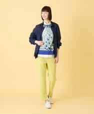 RBFED25290 HIROKO BIS(ヒロコ ビス) アーティスティックジャガードニットプルオーバー ライトブルー