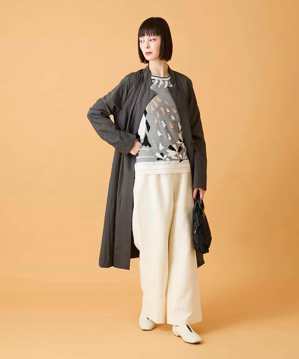 RBFED25290 HIROKO BIS(ヒロコ ビス) アーティスティックジャガードニットプルオーバー ライトブルー